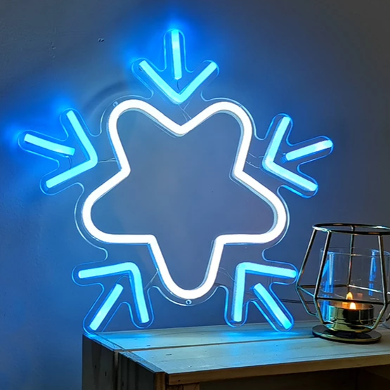 'Snowflake' Switch Neon Sign