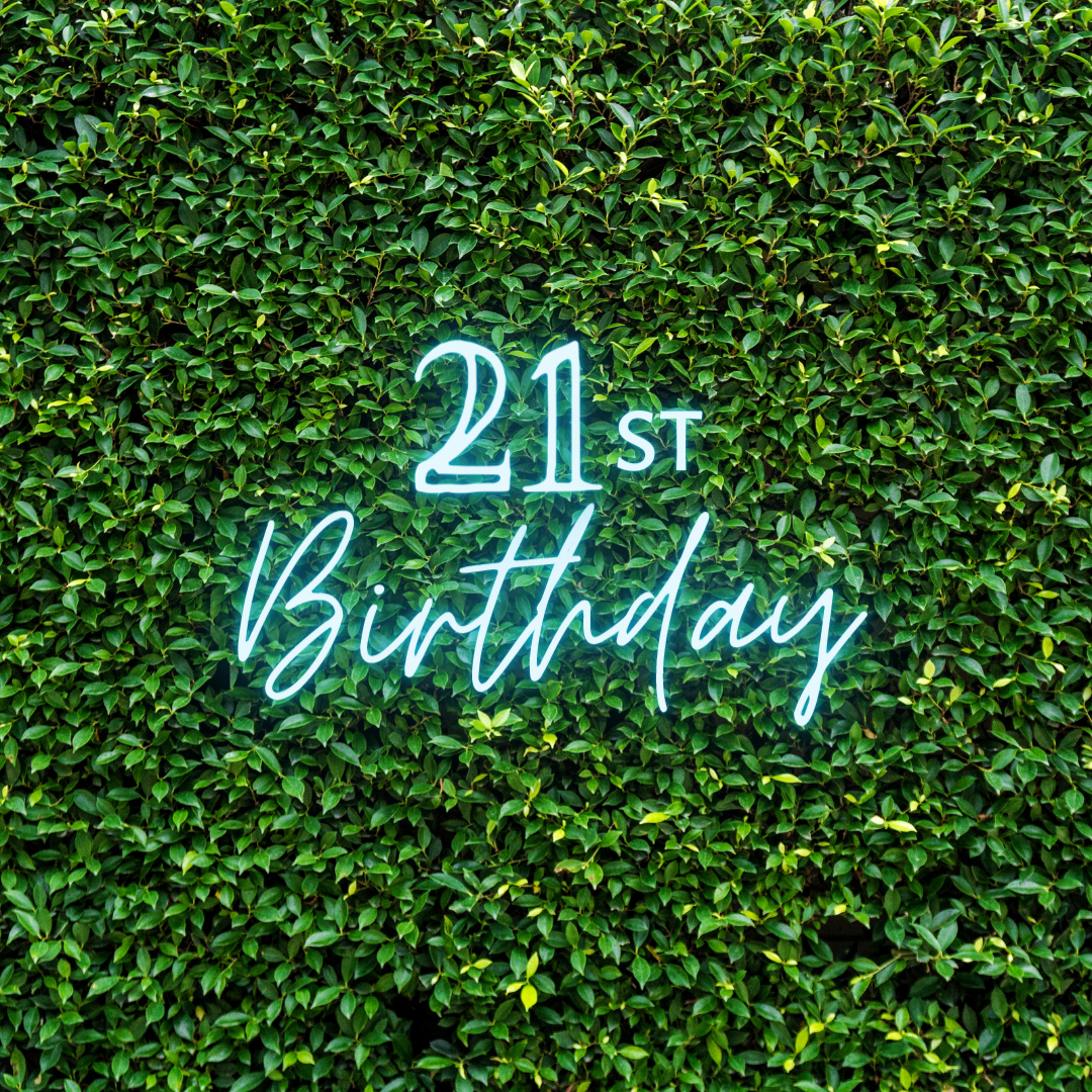 21st Birthday Neon Sign | 21st Birthday Sign | Switch Neon