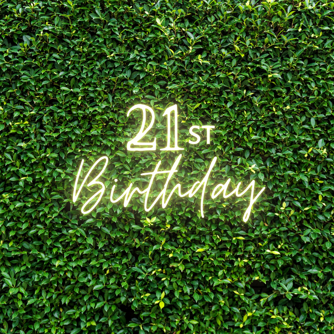 21st Birthday Neon Sign | 21st Birthday Sign | Switch Neon