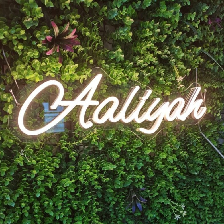 Aaliyah Neon Sign | Custom Neon Signs | Switch Neon