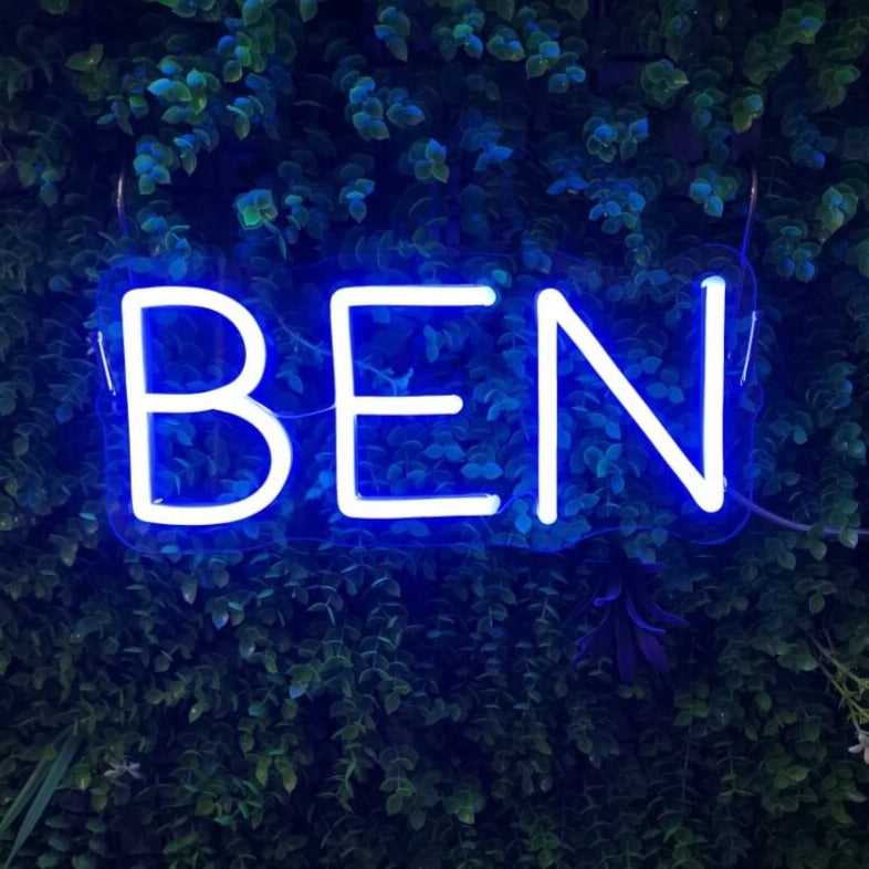 Ben Neon Sign | Name Neon Sign | Switch Neon