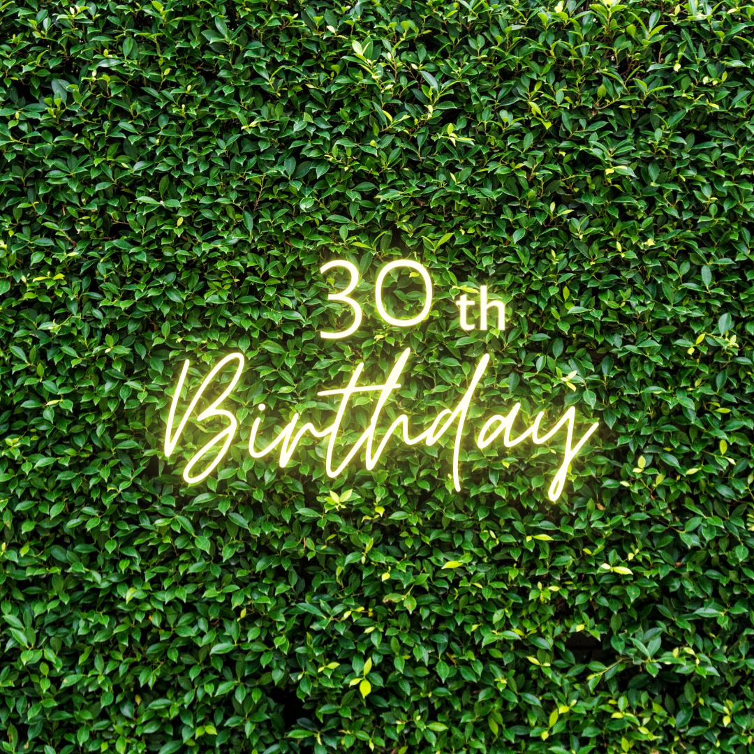 30th Birthday Neon Sign | Led Neon Signs | Switch Neon