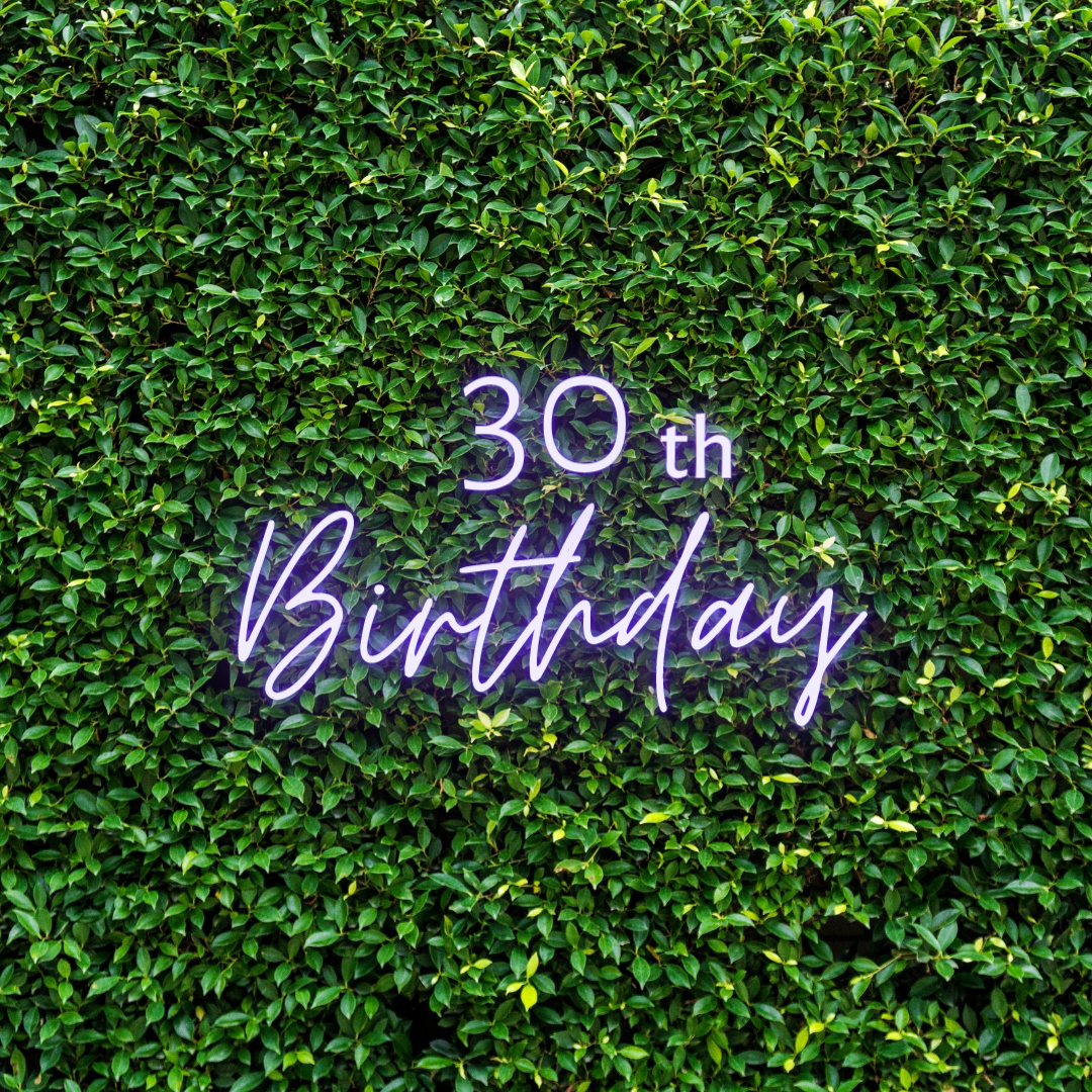 30th Birthday Neon Sign | Led Neon Signs | Switch Neon