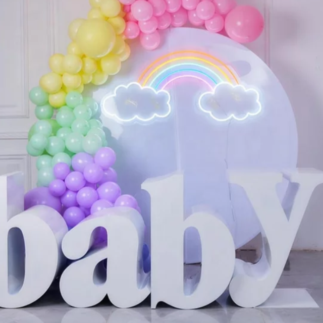 'Rainbow' Switch Neon Sign perfect for Children's Bedroom