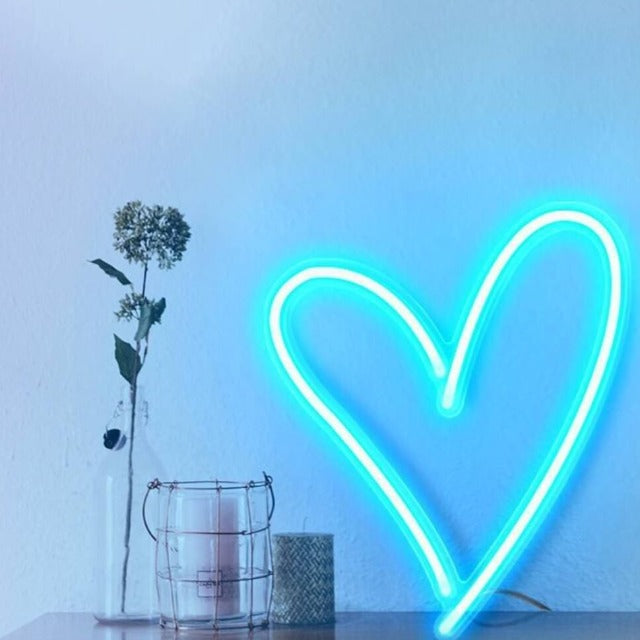 Heart Neon Sign | Blue Heart Neon Sign | Switch Neon